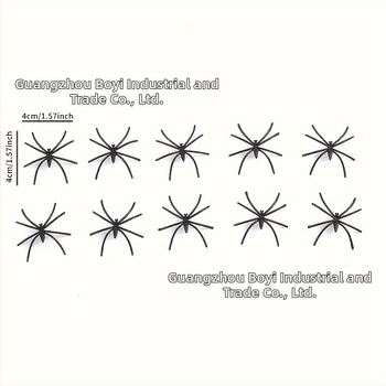 Διακόσμηση ιστού αράχνης για το Halloween με 10 ψεύτικες αράχνες, υπερελαστικός πλαστικός ιστός, διακόσμηση χώρων