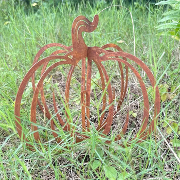 Μεταλλικός διακοσμητικός κολοκύθα για εσωτερικούς/εξωτερικούς κήπους και μπαλκόνι — μοντέλο 987, μέταλλο, ρετρό νοσταλγικό στυλ