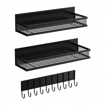 Μαγνητική επιτοίχια ραφιέρα ψυγείου, 3 επίπεδα, πλευρική αποθήκευση, από χάλυβα άνθρακα