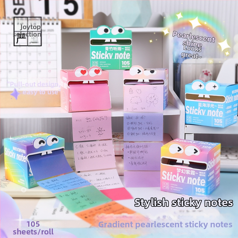 Самозалепващи бележки, прозрачен материал, премествани, 105 листа