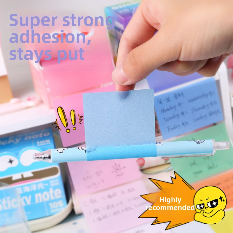 Самозалепващи бележки, прозрачен материал, премествани, 105 листа