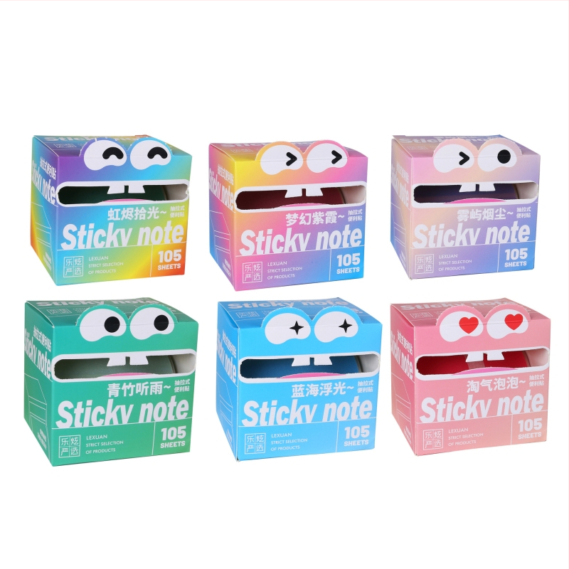 Самозалепващи бележки, прозрачен материал, премествани, 105 листа