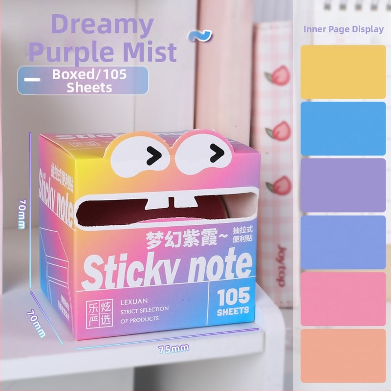 Самозалепващи бележки, прозрачен материал, премествани, 105 листа