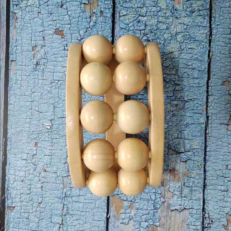 Medinis rankinis masažuoklis su volu — Medžiaga: pušies medis — Prekės ženklas: Guoning — Apdirbimo technika: poliravimas — Stilius: šiuolaikinis minimalistinis