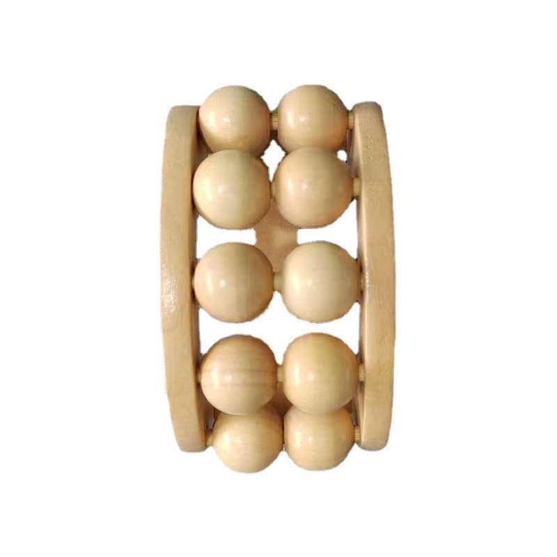 Medinis rankinis masažuoklis su volu — Medžiaga: pušies medis — Prekės ženklas: Guoning — Apdirbimo technika: poliravimas — Stilius: šiuolaikinis minimalistinis