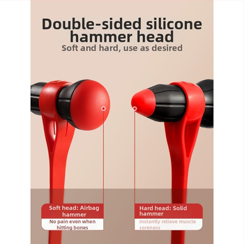 Meridiánokra szánt kézi masszírozó eszköz – alma alakú, fejre koncentrált masszázs, 2 domború fejjel; kézi működtetésű, nem igényel áramot