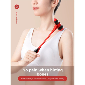 Meridiánokra szánt kézi masszírozó eszköz – alma alakú, fejre koncentrált masszázs, 2 domború fejjel; kézi működtetésű, nem igényel áramot