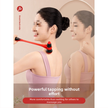 Meridiánokra szánt kézi masszírozó eszköz – alma alakú, fejre koncentrált masszázs, 2 domború fejjel; kézi működtetésű, nem igényel áramot