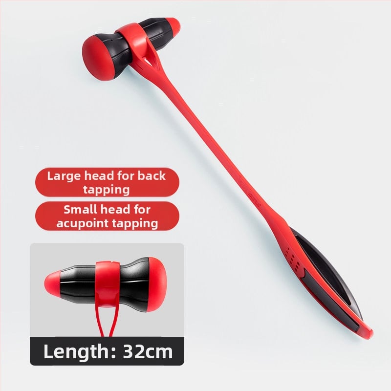 Meridiánokra szánt kézi masszírozó eszköz – alma alakú, fejre koncentrált masszázs, 2 domború fejjel; kézi működtetésű, nem igényel áramot