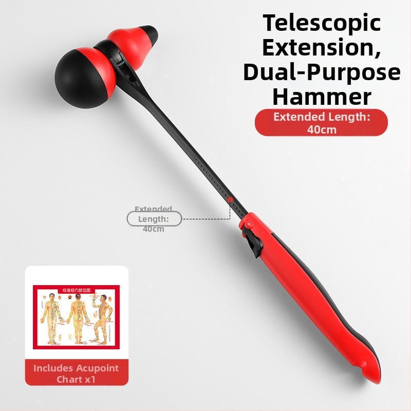 Meridiánokra szánt kézi masszírozó eszköz – alma alakú, fejre koncentrált masszázs, 2 domború fejjel; kézi működtetésű, nem igényel áramot