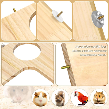 Οικία για χάμστερ με ξύλινη πλατφόρμα, προέλευση Σαντόνγκ, μάρκα Huashen Wood Industry