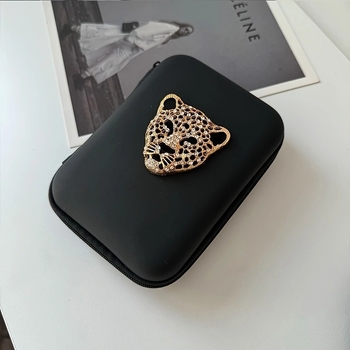 Σετ προστασίας κεφαλής φόρτισης Apple 20W από TPU, 3D σχέδιο κεφαλής λεοπάρδαλης και κυματικό μοτίβο; περιλαμβάνει κλιπ καλωδίων και προστατευτικό σχοινί 1,4 m