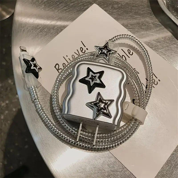 Διαμαντένιο αυτοκόλλητο για προστατευτικό καλωδίου iPhone 16/15/14, TPU, Μοντέλο 012