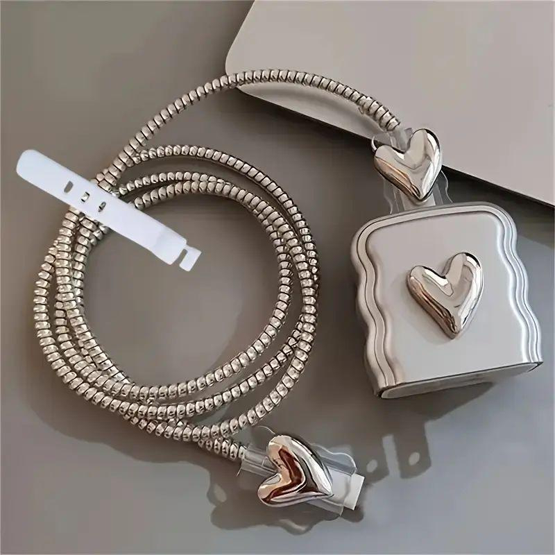 Deimantinis lipdukas kabelio apsaugai iPhone 16/15/14, TPU, Modelis 012