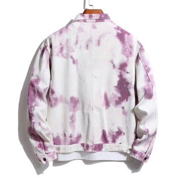 Vyrų spausdinta džinsinė striukė, 2025 m. modelis, miesto stilius, vienos eilės užsegimas, apykaklė, reguliari kirpimo, be gobtuvo, ilgos rankovės, kišenės su aplikacijomis, pagrindinis audinys 95% medvilnė, pamušalas medvilnė, žiemai