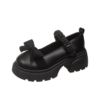 Mary Jane kurpes ar apaļu purnu, PU augšdaļa, vidēja papēža augstums 3–6 cm, T-bar siksna
