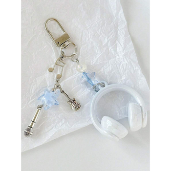 Raktų pakabukas ausinių forma su vėjo muzikos motyvu, kūrybingas dizainas, Kinijos stilius, korpuso medžiaga, prekės kodas SH132920974
