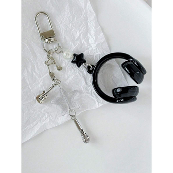 Raktų pakabukas ausinių forma su vėjo muzikos motyvu, kūrybingas dizainas, Kinijos stilius, korpuso medžiaga, prekės kodas SH132920974