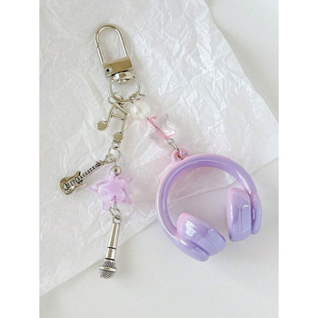 Raktų pakabukas ausinių forma su vėjo muzikos motyvu, kūrybingas dizainas, Kinijos stilius, korpuso medžiaga, prekės kodas SH132920974