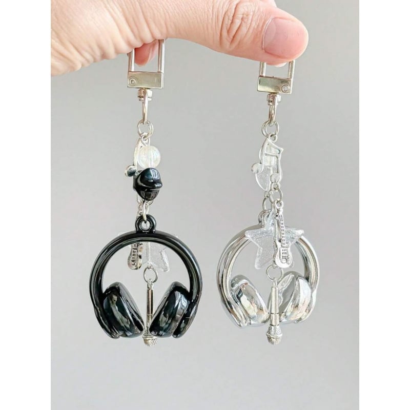Raktų pakabukas ausinių forma su vėjo muzikos motyvu, kūrybingas dizainas, Kinijos stilius, korpuso medžiaga, prekės kodas SH132920974