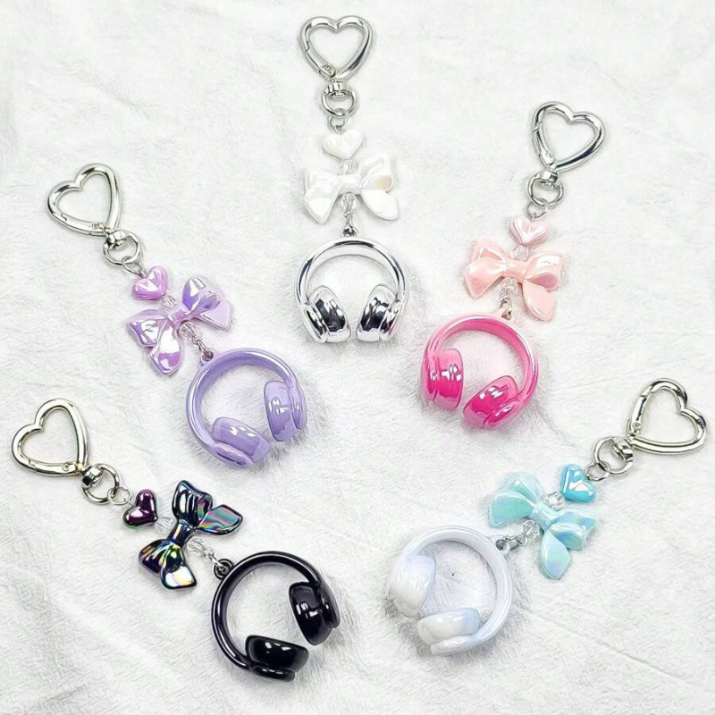 Raktų pakabukas ausinių forma su vėjo muzikos motyvu, kūrybingas dizainas, Kinijos stilius, korpuso medžiaga, prekės kodas SH132920974