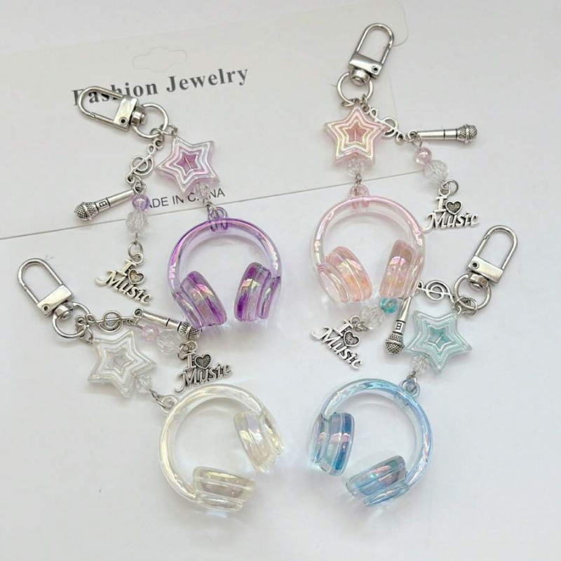 Raktų pakabukas ausinių forma su vėjo muzikos motyvu, kūrybingas dizainas, Kinijos stilius, korpuso medžiaga, prekės kodas SH132920974