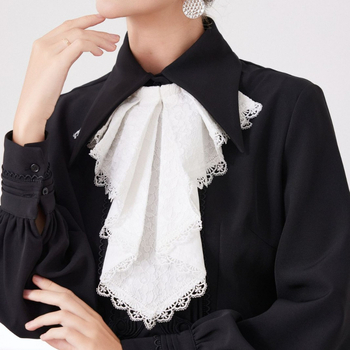 Čipkasti ovratnik s volanima - retro dvorski stil za gotik cosplay dodatak (poliesterska tkanina, poliesterska podstava, opseg ovratnika 40 cm, odrasli, jesen 2025)