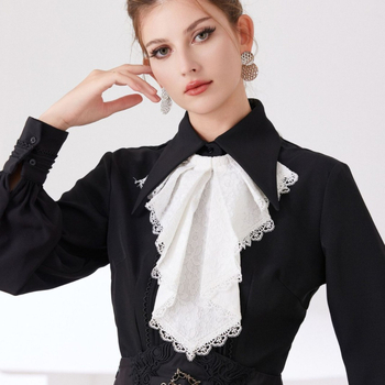 Čipkasti ovratnik s volanima - retro dvorski stil za gotik cosplay dodatak (poliesterska tkanina, poliesterska podstava, opseg ovratnika 40 cm, odrasli, jesen 2025)