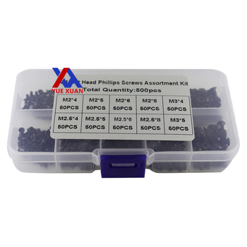 Σετ DIY Philips 500 τεμάχια με κοίλη κεφαλή για ηλεκτρονικά και φορητούς υπολογιστές