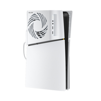 PS5 Slim ανεμιστήρας ψύξης – πλευρικά τοποθετημένος με αισθητήρα θερμοκρασίας, RGB φωτισμός, ABS, aolion