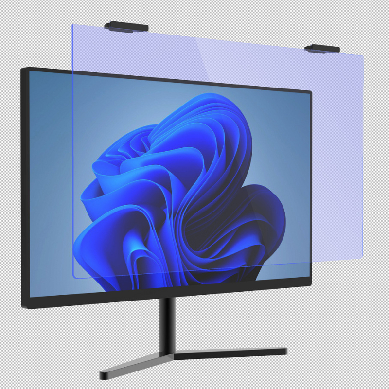 Προστατευτικό φιλμ οθόνης επιτραπέζιου με Snap-On – αντι-παρακολούθηση, αντι-μπλε φως, PET υλικό, μαγνητική πρόσδεση