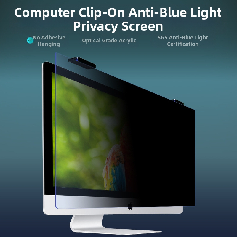 Десктоп филм за защита на екрана със Snap-On – анти-шпионски, анти-синя светлина, PET материал, магнитно закрепване
