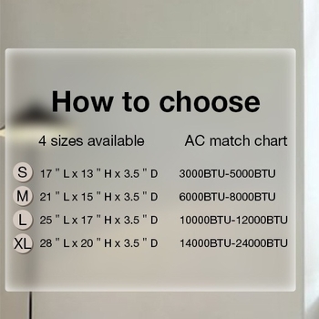 Κάλυμμα κλιματιστικού εσωτερικού χώρου, πολυεστέρας, διπλής όψης αδιάβροχο, ανθεκτικό στον άνεμο, προστασία από σκόνη, με δυνατότητα προσαρμογής