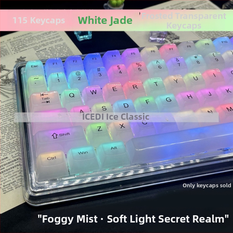 Caps πλήκτρων, εξατομικευμένα | μοντέλο Fairy powder, προφίλ MDA, επεξεργασία με έγχυση κόλλας, κωδικός υλικού 21660051737, απτική αίσθηση