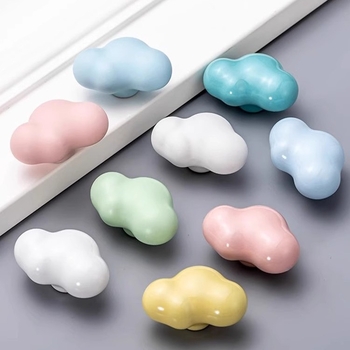 Χειρολαβή πόρτας ντουλάπας με καρτούν μοτίβα: αστερία, σύννεφο και σαλιγκάρι; κράμα ψευδάργύρου, οξειδωμένη επικάλυψη, μονή οπή, για συρτάρια και ντουλάπες