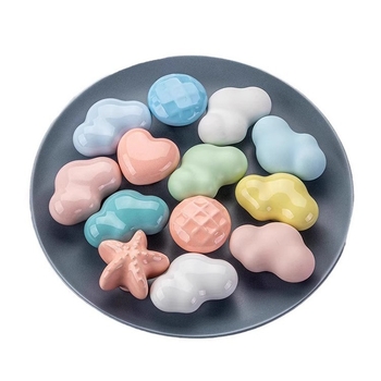 Χειρολαβή πόρτας ντουλάπας με καρτούν μοτίβα: αστερία, σύννεφο και σαλιγκάρι; κράμα ψευδάργύρου, οξειδωμένη επικάλυψη, μονή οπή, για συρτάρια και ντουλάπες