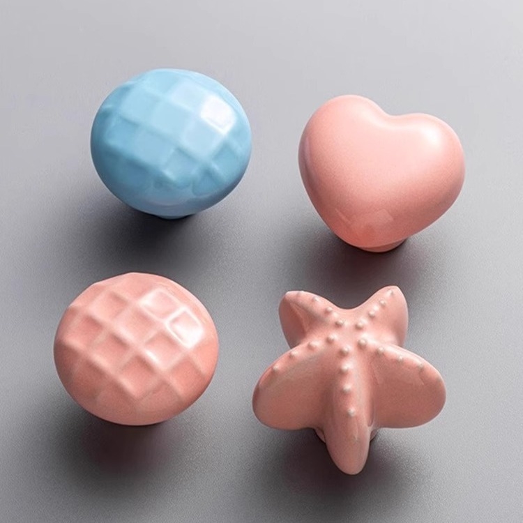 Χειρολαβή πόρτας ντουλάπας με καρτούν μοτίβα: αστερία, σύννεφο και σαλιγκάρι; κράμα ψευδάργύρου, οξειδωμένη επικάλυψη, μονή οπή, για συρτάρια και ντουλάπες