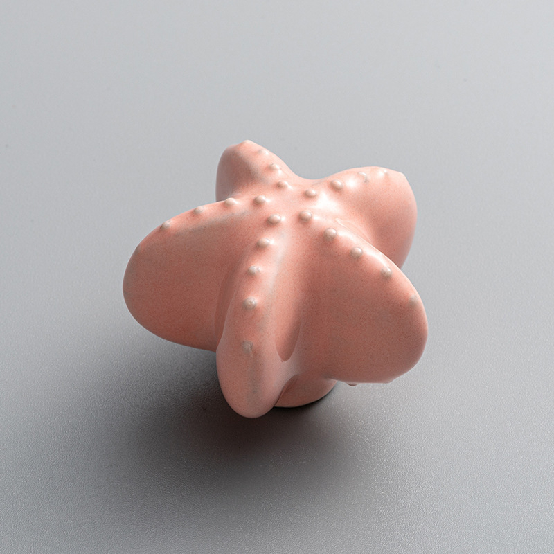 Χειρολαβή πόρτας ντουλάπας με καρτούν μοτίβα: αστερία, σύννεφο και σαλιγκάρι; κράμα ψευδάργύρου, οξειδωμένη επικάλυψη, μονή οπή, για συρτάρια και ντουλάπες