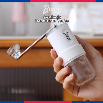 Bincoo kézi kávédaráló, kézi hajtású kávédaráló, hordozható, állítható őrlés