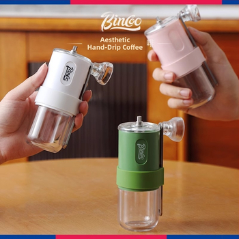 Bincoo χειροκίνητος αλεστήρας καφέ, μύλος κόκκων καφέ με χειρο钮, φορητός, ρυθμιζόμενη άλεση