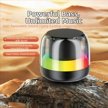 Επιτραπέζιο Bluetooth ηχείο, φορητό για εξωτερική χρήση και binge-watching, ήχος υψηλής ποιότητας - Bluetooth 5.3; συχνότητα 100 Hz–20 kHz; SNR ≥70 dB; ισχύς 5 W; ενσωματωμένη μπαταρία 1000–1200 mAh