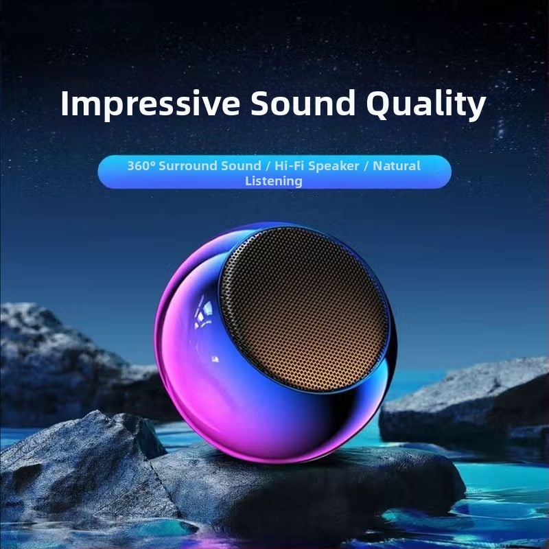 Επιτραπέζιο Bluetooth ηχείο, φορητό για εξωτερική χρήση και binge-watching, ήχος υψηλής ποιότητας - Bluetooth 5.3; συχνότητα 100 Hz–20 kHz; SNR ≥70 dB; ισχύς 5 W; ενσωματωμένη μπαταρία 1000–1200 mAh