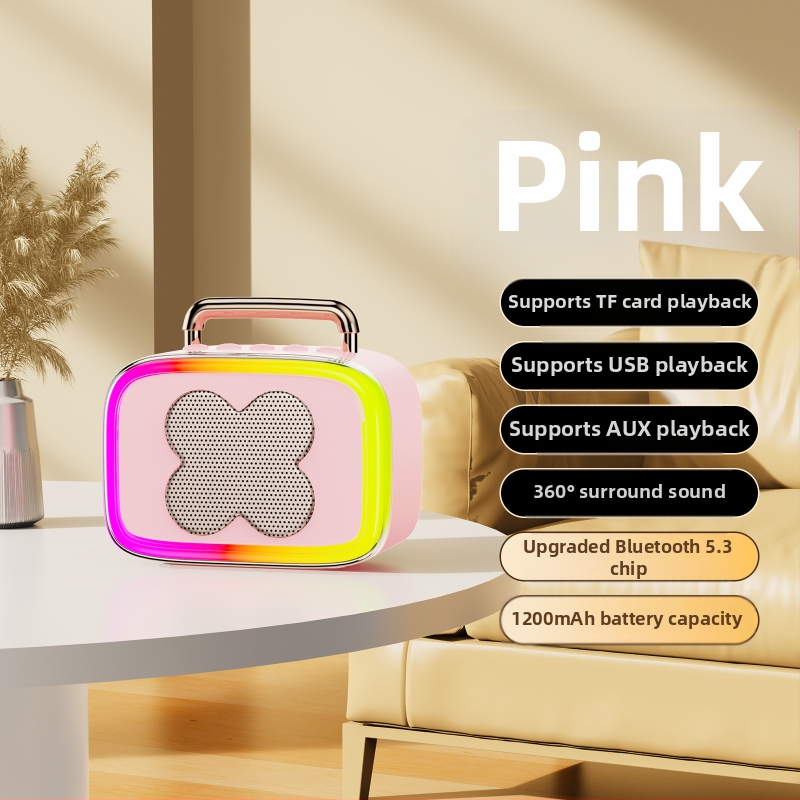 Επιτραπέζιο Bluetooth ηχείο, φορητό για εξωτερική χρήση και binge-watching, ήχος υψηλής ποιότητας - Bluetooth 5.3; συχνότητα 100 Hz–20 kHz; SNR ≥70 dB; ισχύς 5 W; ενσωματωμένη μπαταρία 1000–1200 mAh