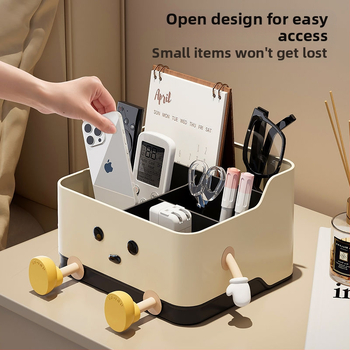 Κουτί αποθήκευσης κομοδίνου, Διαχωρισμένη κατασκευή, Υλικό PP, Χωρητικότητα 18L, Ιαπωνικού στυλ, Με εκτύπωση λογότυπου