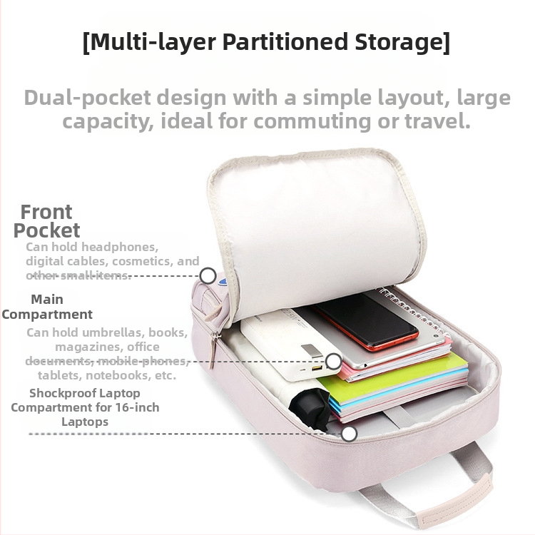 Mahoo kelioninė kuprinė, unisex, išplėčiama, 36–55 L talpa, tinka 15 colių nešiojamam, Oxford audinys, gaivus ir švelnus stilius