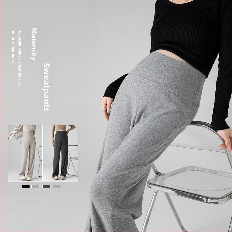 Grūtnieču vaļīgas platās bikses ar platām kājām, kokvilnas-poliestera maisījums 80–90%, piemērotas visiem gadalaikiem, vidēja biezuma, sēžas pacelšana