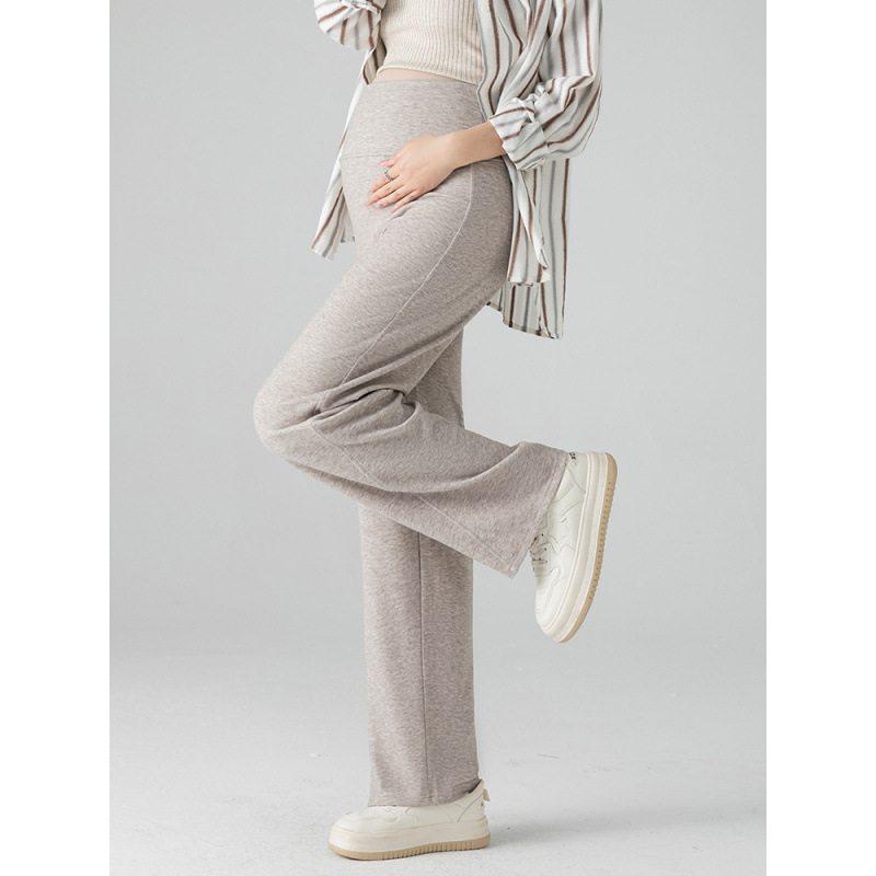 Grūtnieču vaļīgas platās bikses ar platām kājām, kokvilnas-poliestera maisījums 80–90%, piemērotas visiem gadalaikiem, vidēja biezuma, sēžas pacelšana