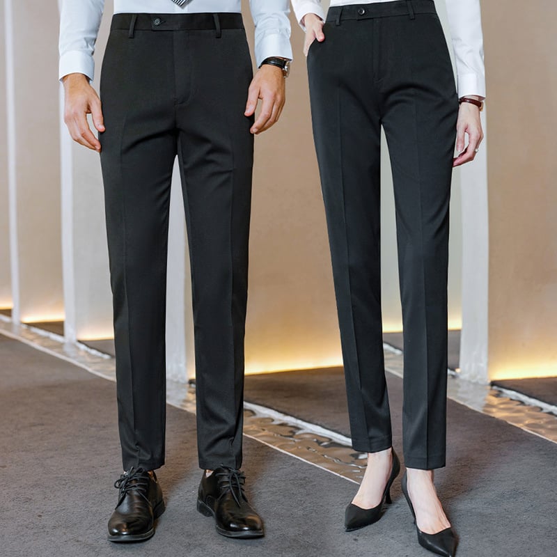 Vīriešu Slim-Fit bikses ar taisnu kāju, kokvilnas maisījuma audums, 62.1% poliesteris, darbam, visām sezonām