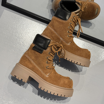 Vīriešu velūra zābaki ar gumijas zoli, iekšējā sieta odere, preces kods 43156, ikdienas stils