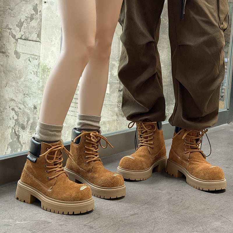 Vīriešu velūra zābaki ar gumijas zoli, iekšējā sieta odere, preces kods 43156, ikdienas stils